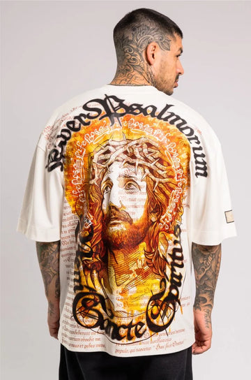 Camiseta Oversized Redentor Bl Faith Frente e Costas