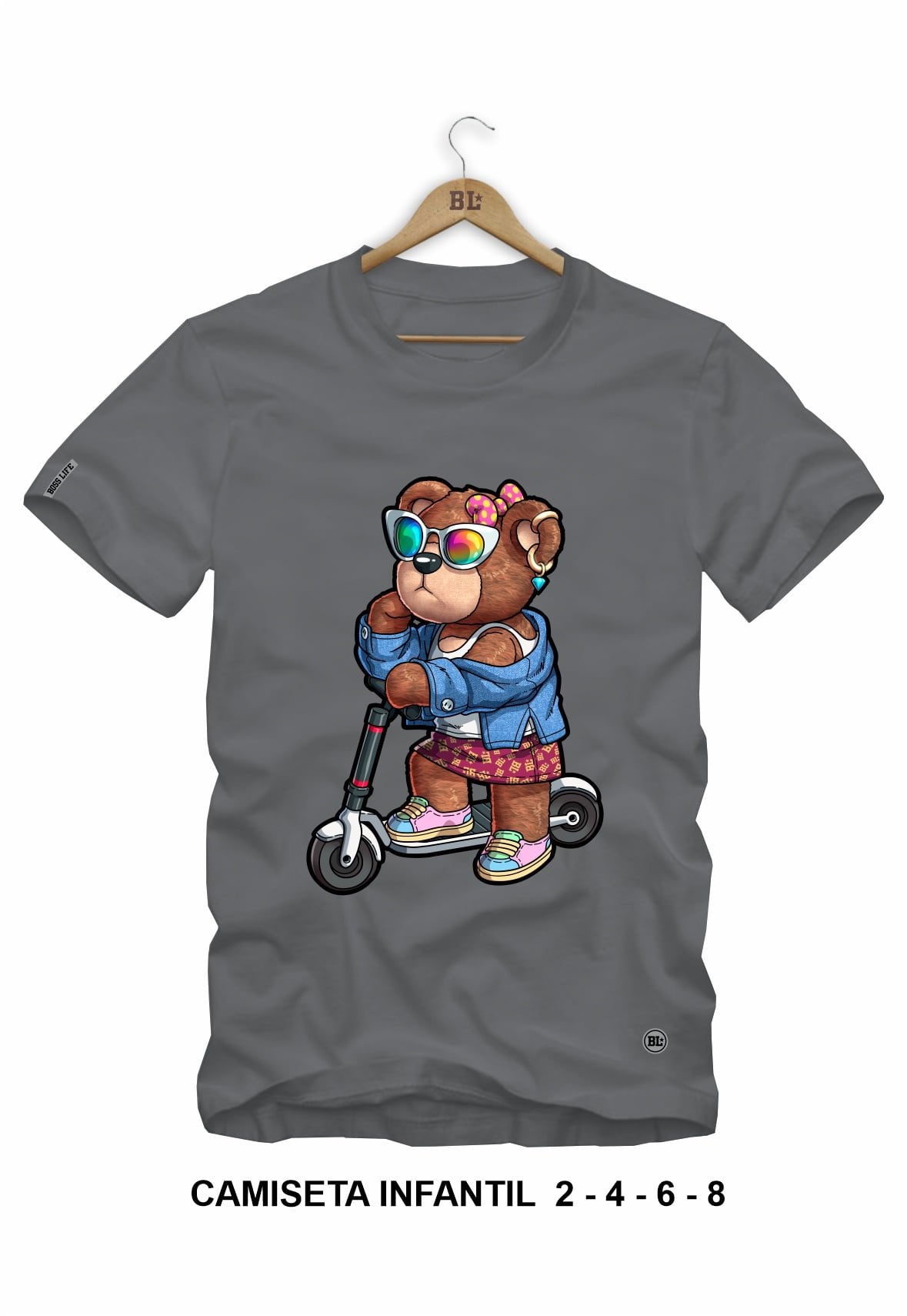 Camiseta Infantil Scooter Bear
