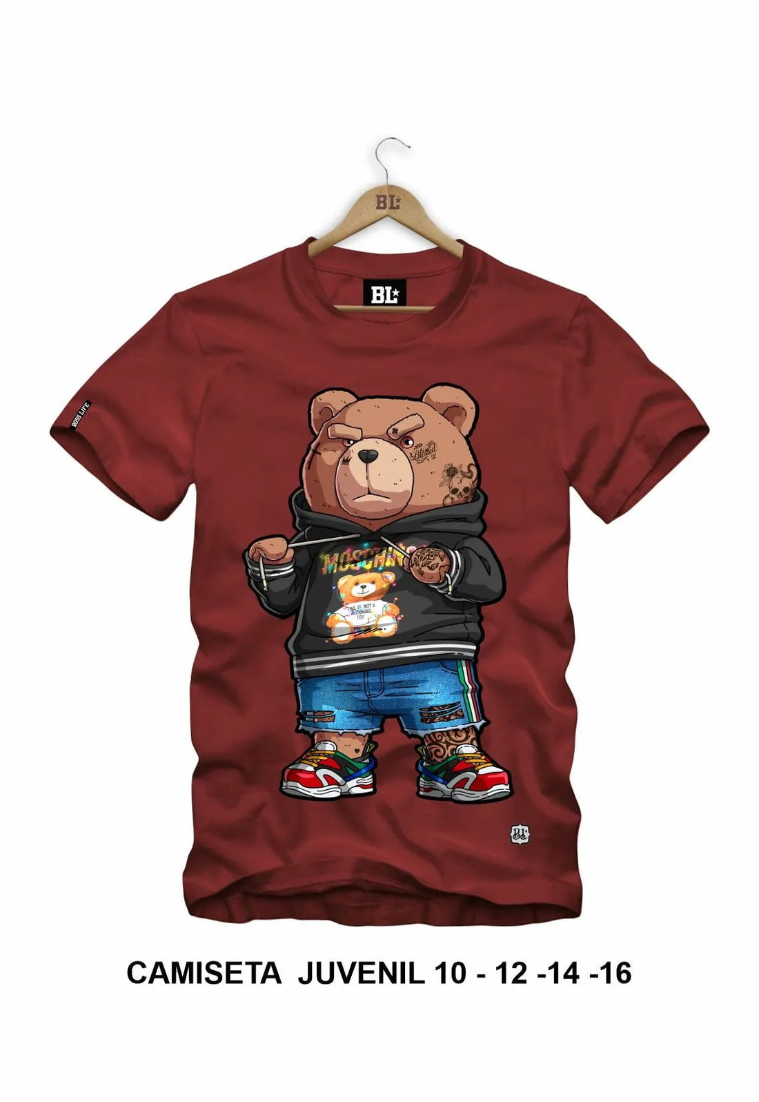 Camiseta Juvenil Bear Streetwear