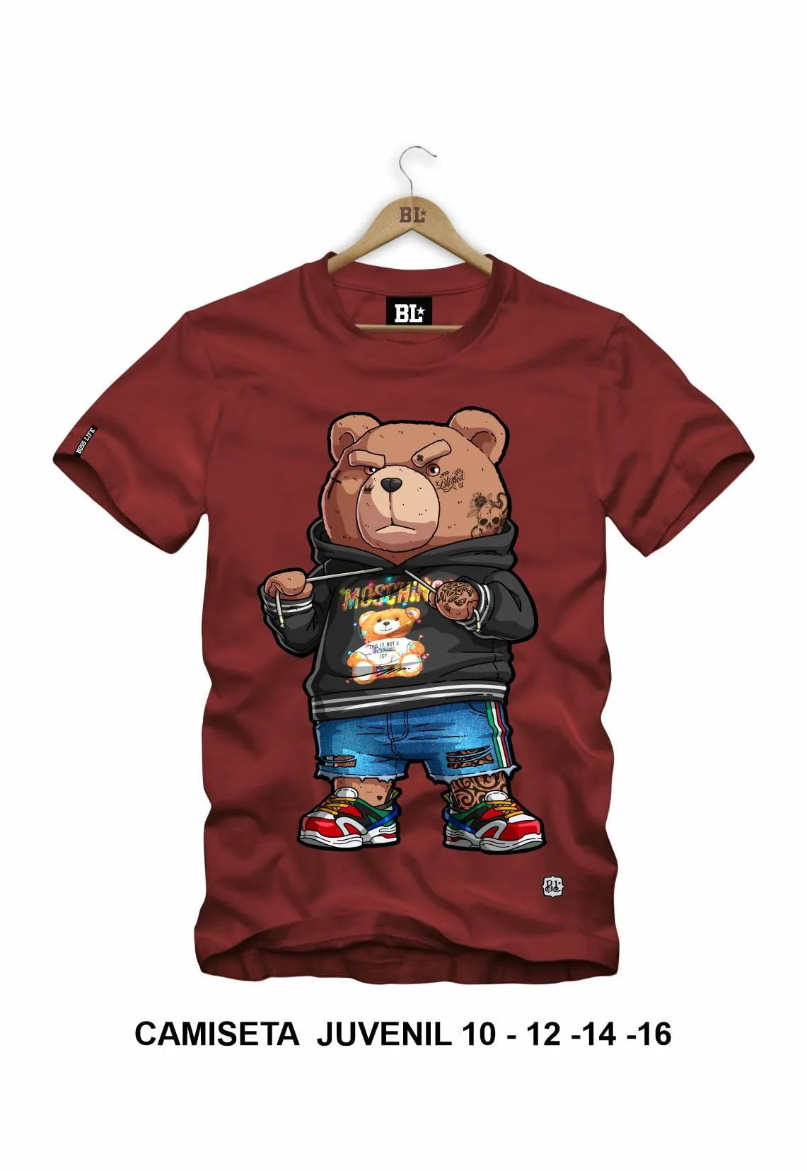 Camiseta Juvenil Bear Streetwear