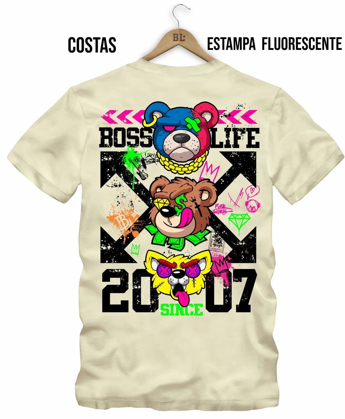 Camiseta Bl Dark Shine Bear Three