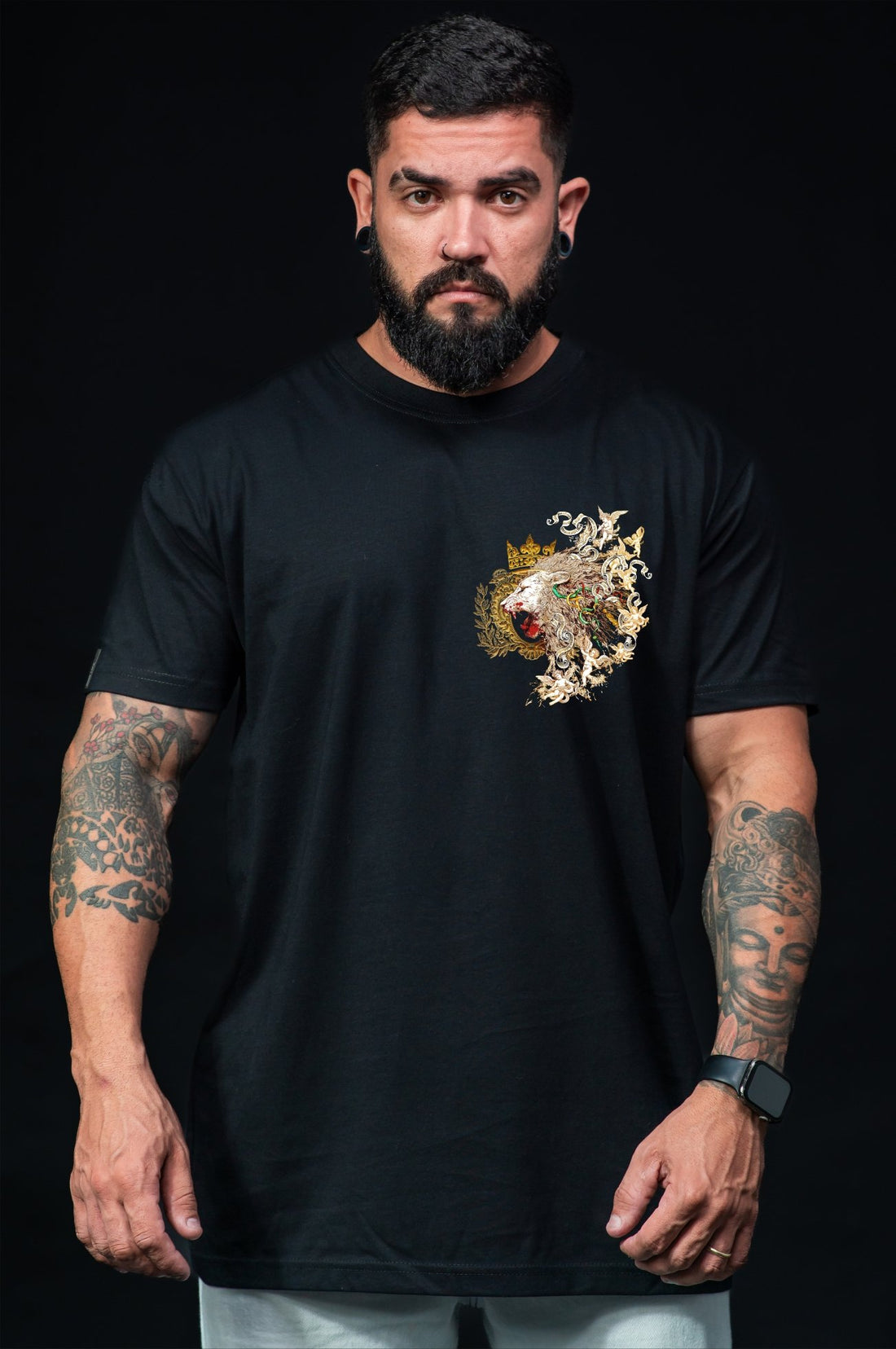 Camiseta Boss Life Golden Roar Frente e Costas