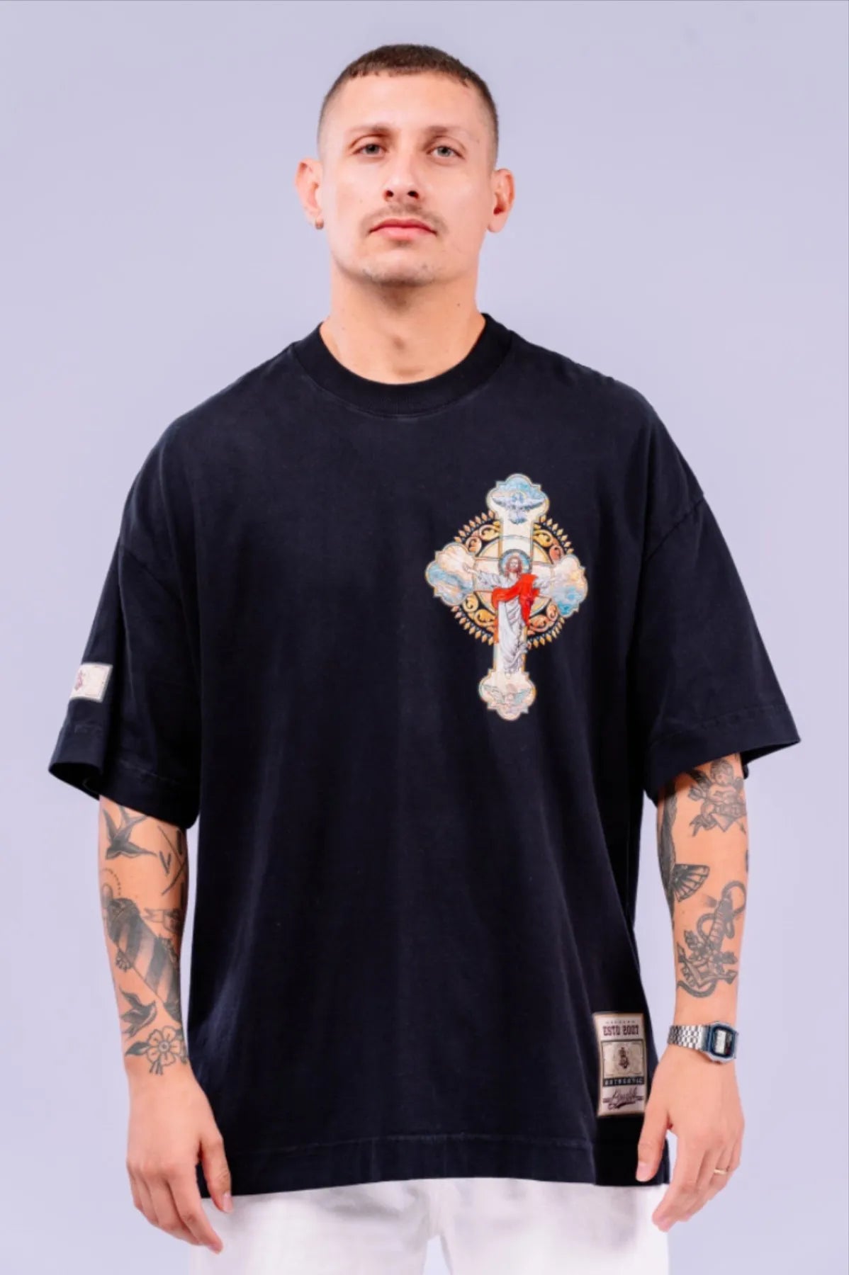 Camiseta Oversized Cristo Bl Faith