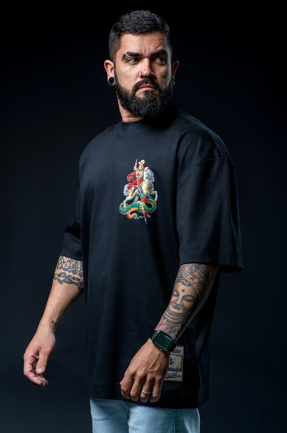 Camiseta Oversized São Jorge Bl Faith Frente e Costas