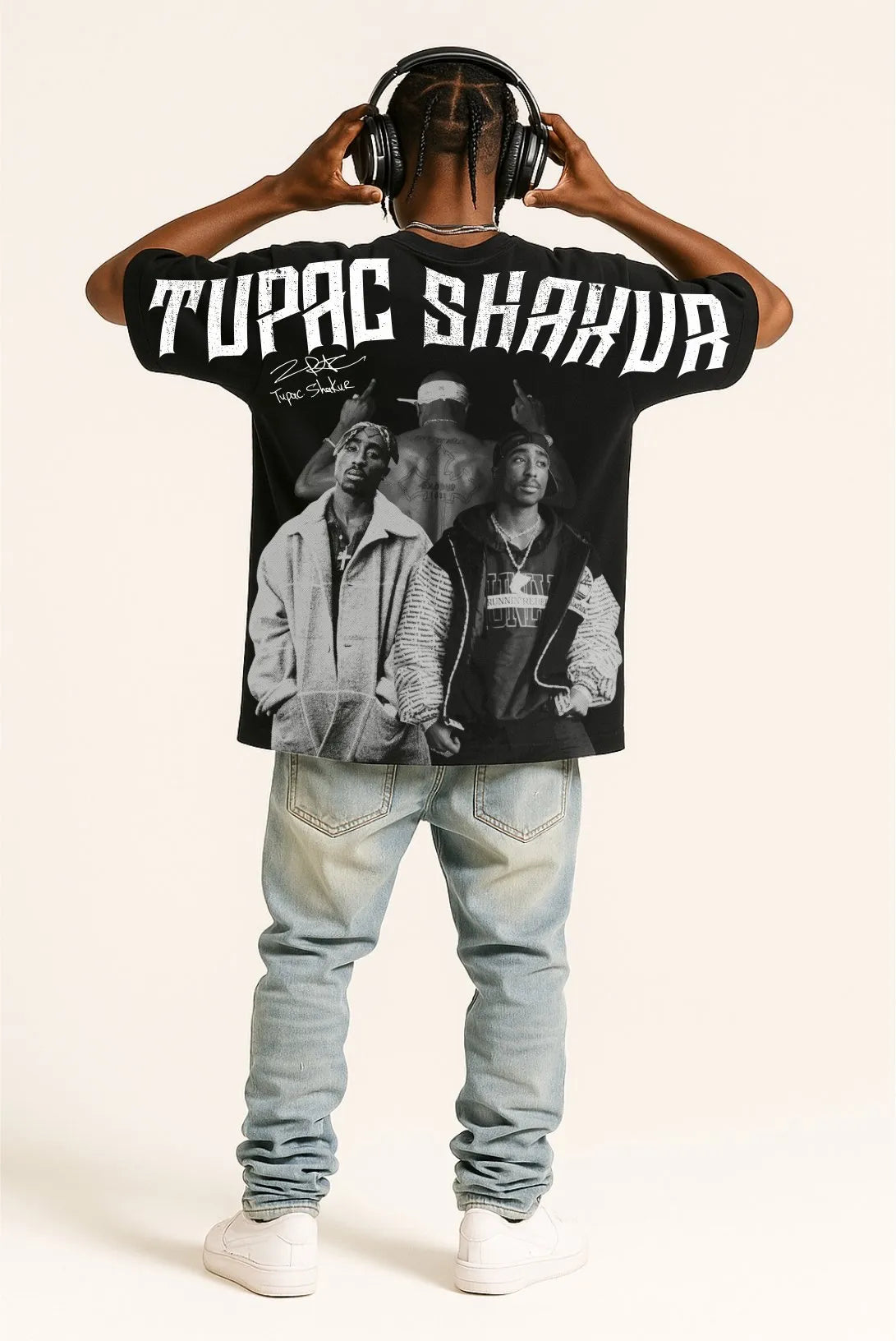 Camiseta Oversized Street Poster Tupac