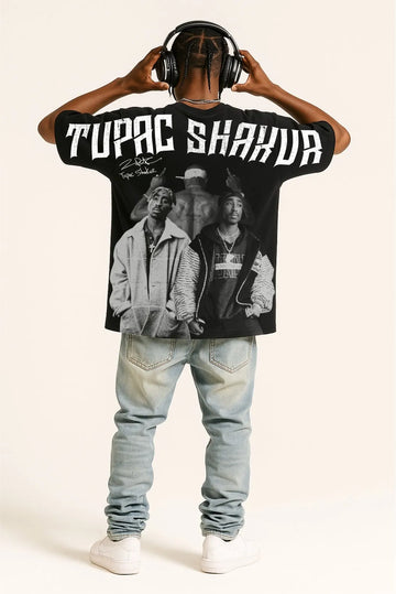 Camiseta Oversized Street Poster Tupac
