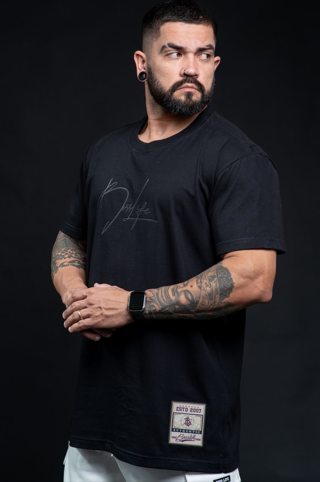 Camiseta Lettering 4 Bl Black