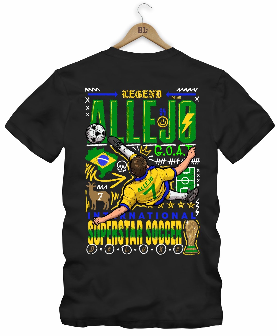 Camiseta Legends Superstar Soccer Frente e Costas