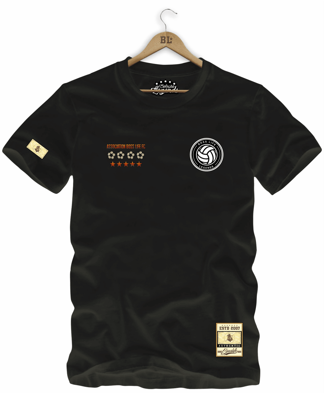 Camiseta Legends Orange Machine Frente e Costas