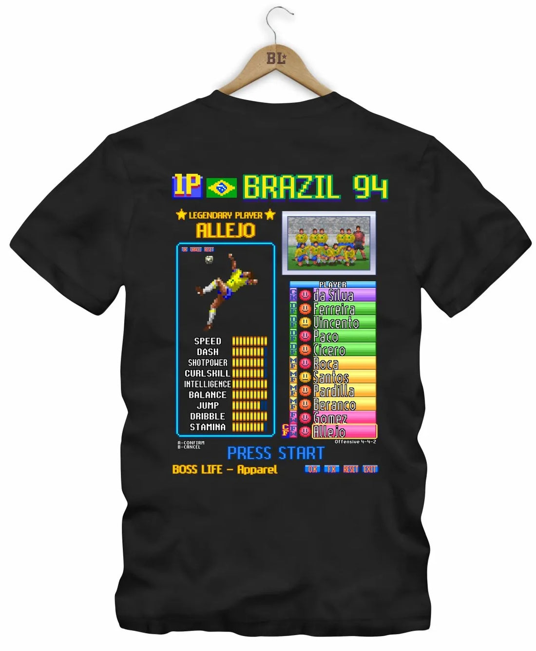 Camiseta Legends Card Allejo Frente e Costas