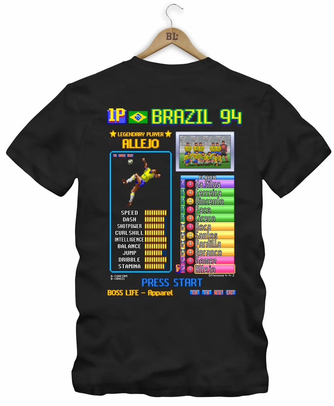 Camiseta Legends Card Allejo Frente e Costas