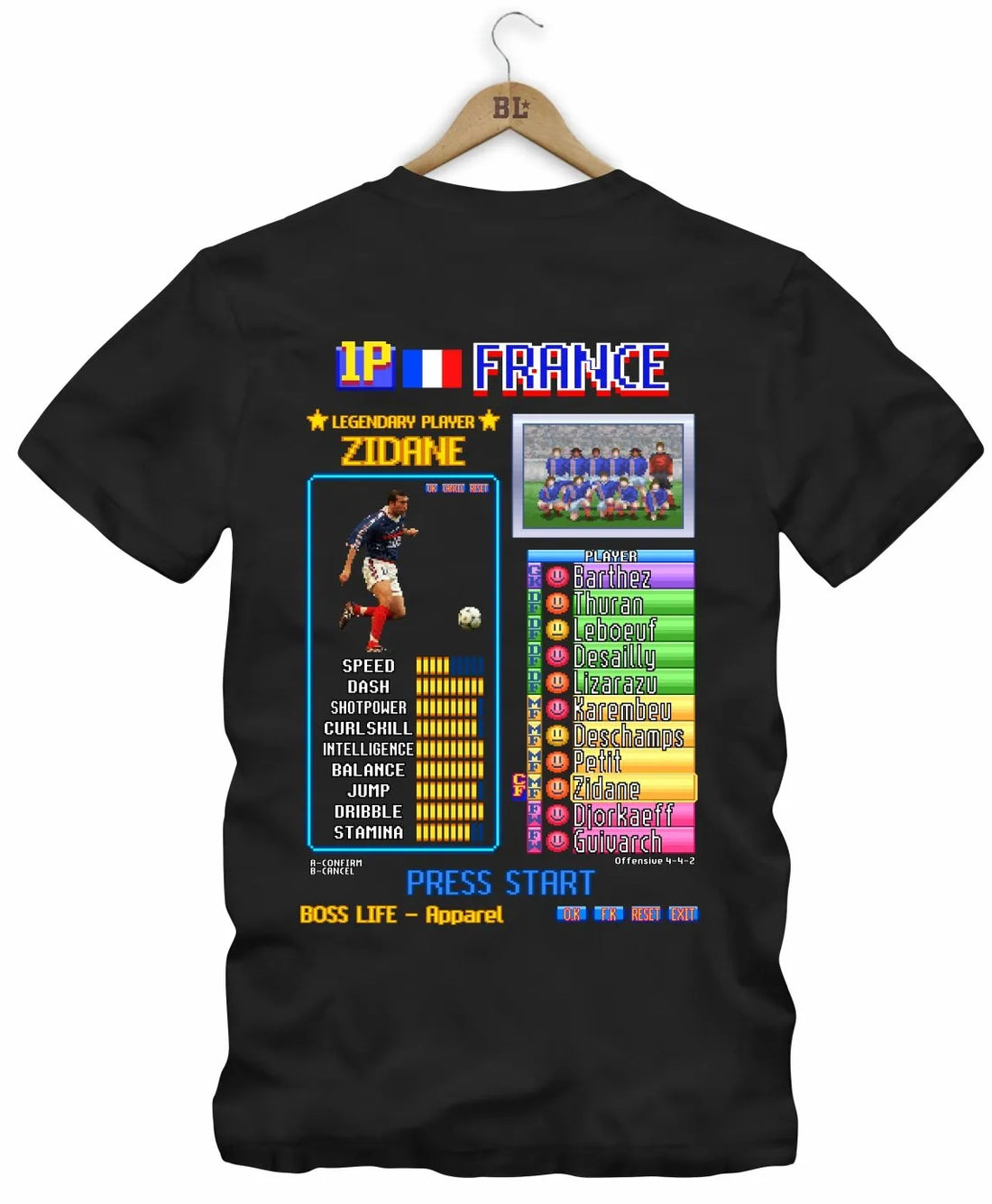 Camiseta Legends Card Zidane Frente e Costas