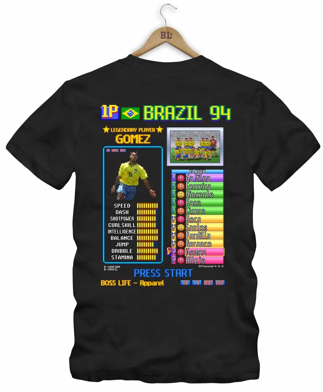 Camiseta Legends Card Gomez Frente e Costas