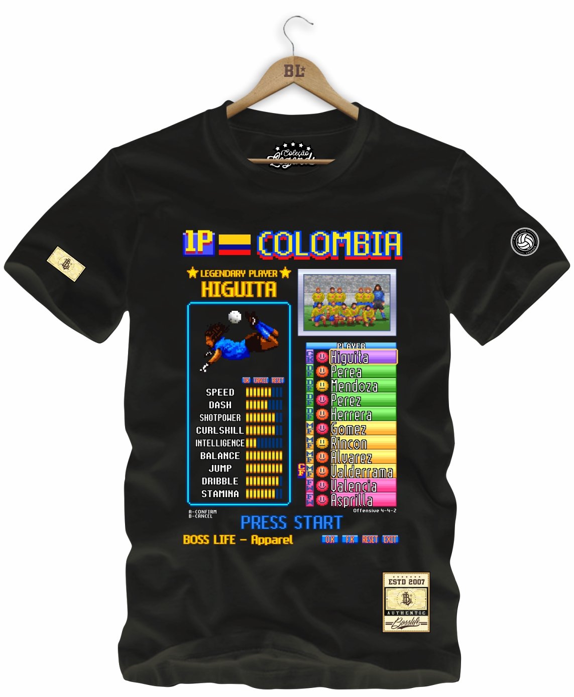 Camiseta Legends Card Higuita