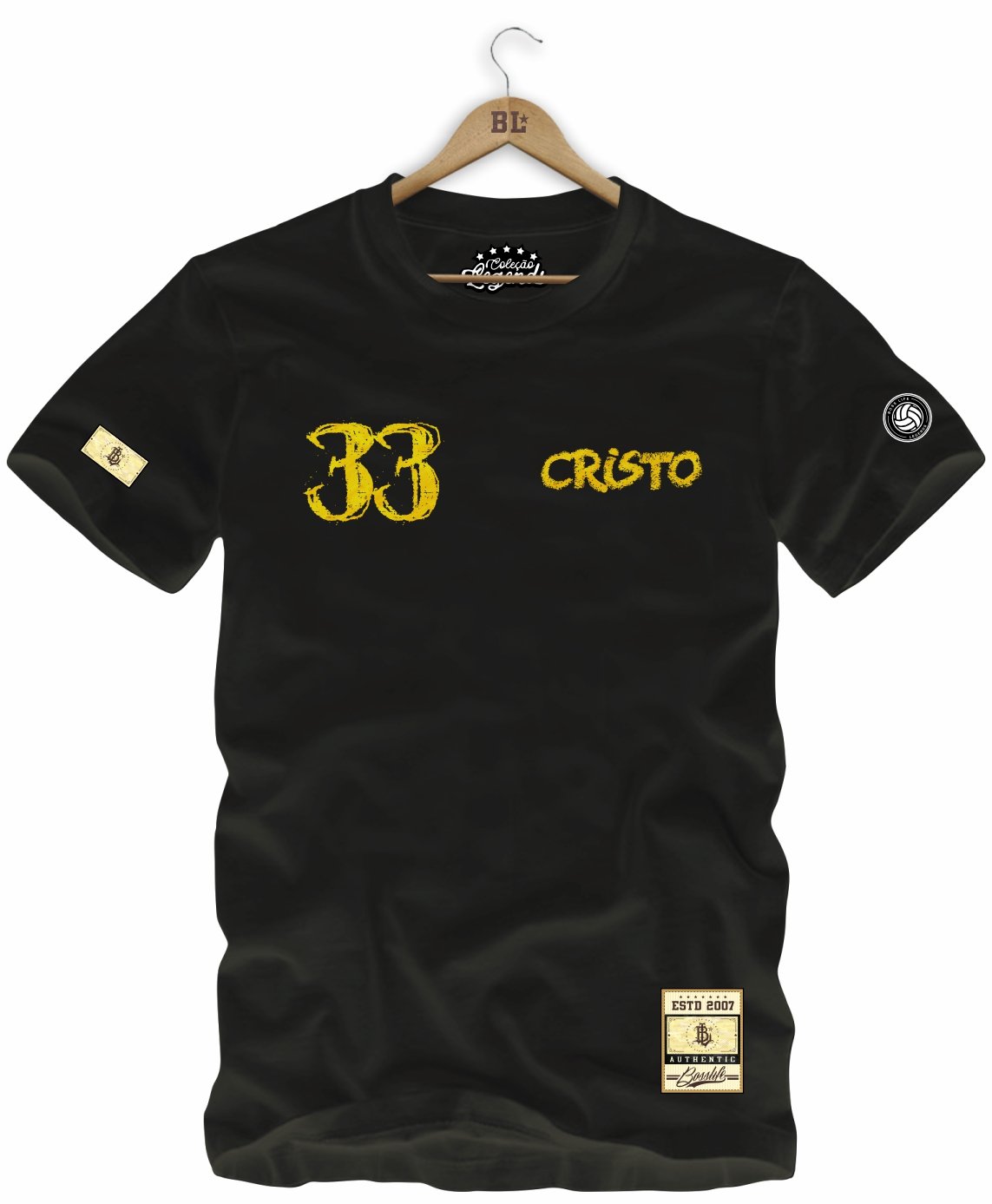 Camiseta Legends Deus é Brasileiro 33 Frente e Costas