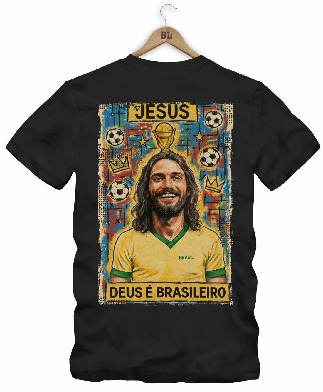 Camiseta Legends Deus é Brasileiro Frente e Costas