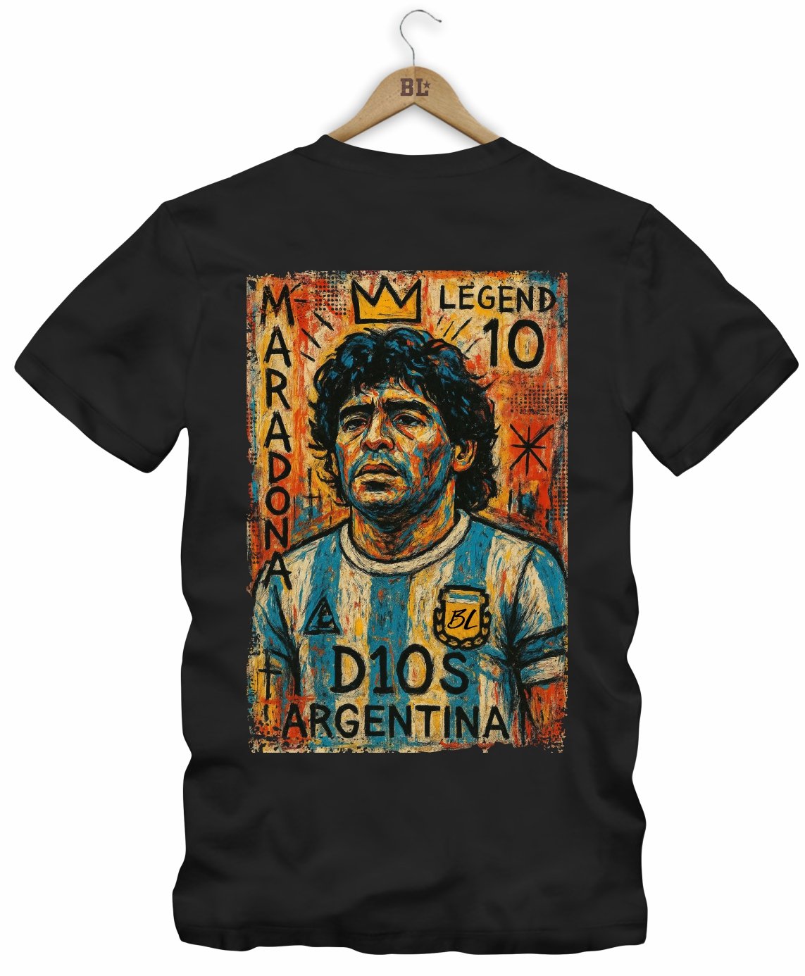Camiseta Legends El Diez Frente e Costas