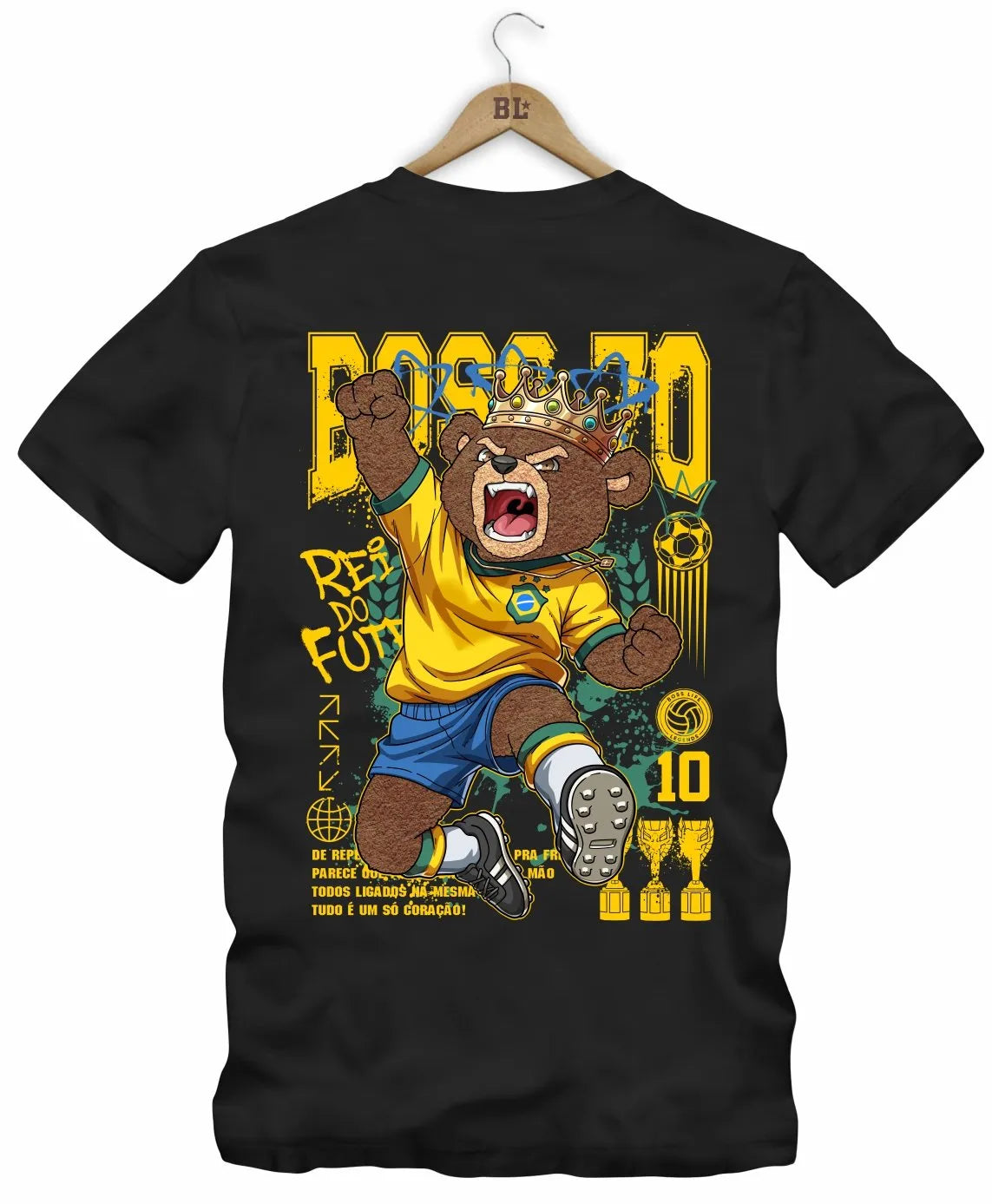 Camiseta Legends Rei do Futebol Frente e Costas