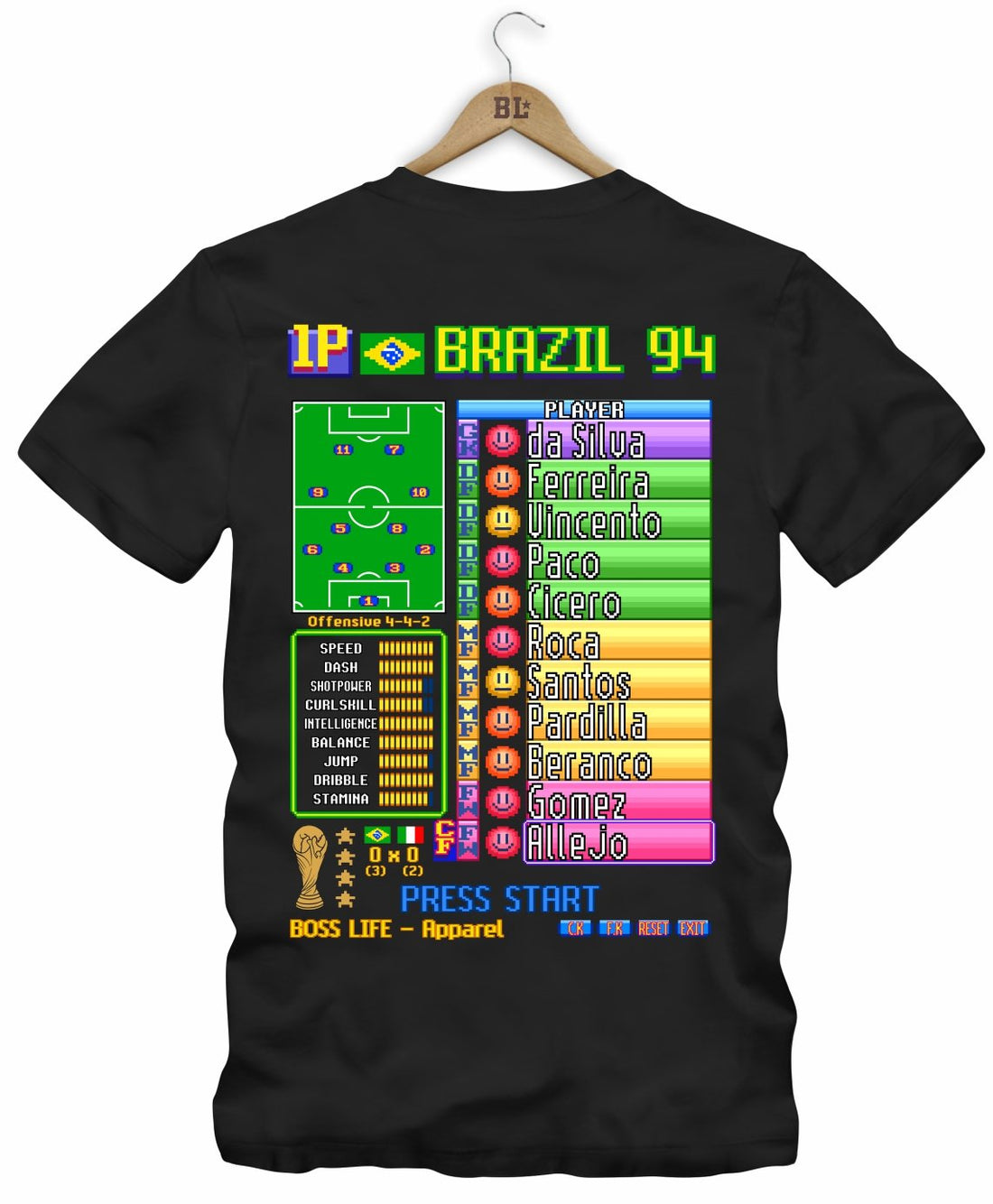 Camiseta Legends Brasil 94 Frente e Costas