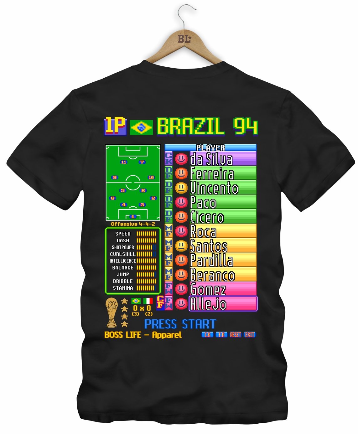 Camiseta Legends Brasil 94 Frente e Costas