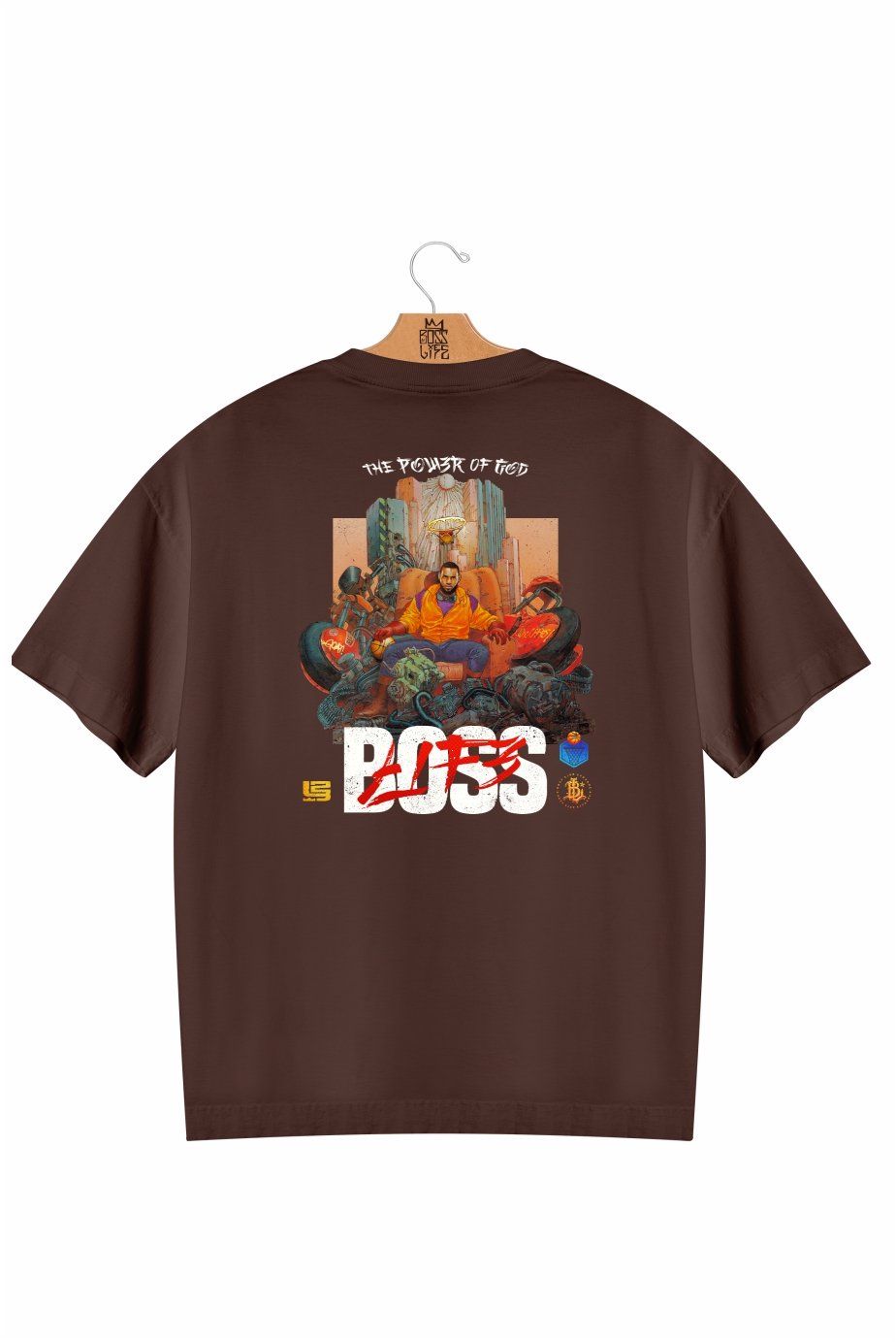 Camiseta Oversized Boss Moves Frente e Costas