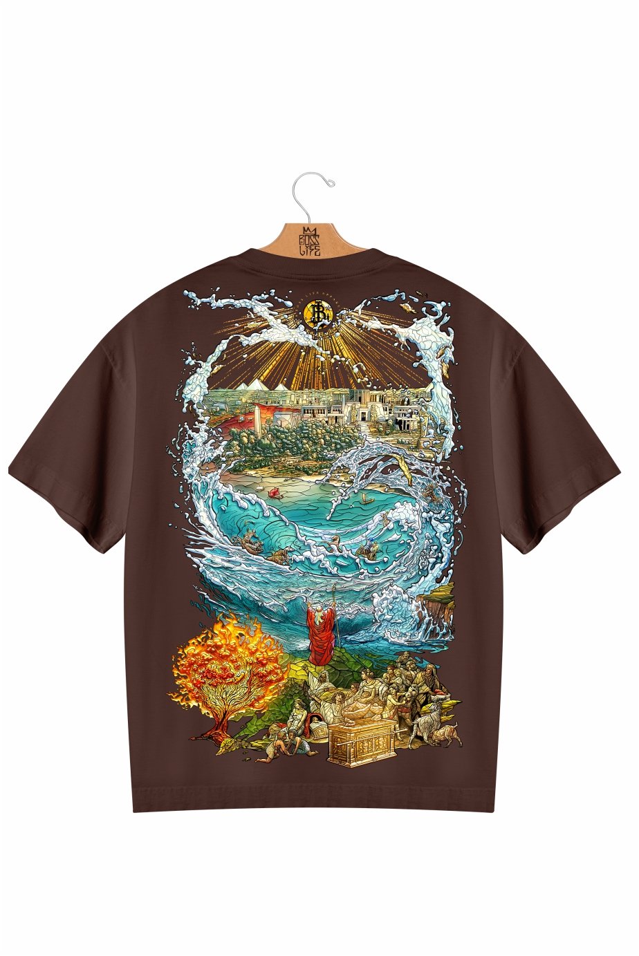 Camiseta Oversized Mar Vermelho Bl Faith Frente e Costas