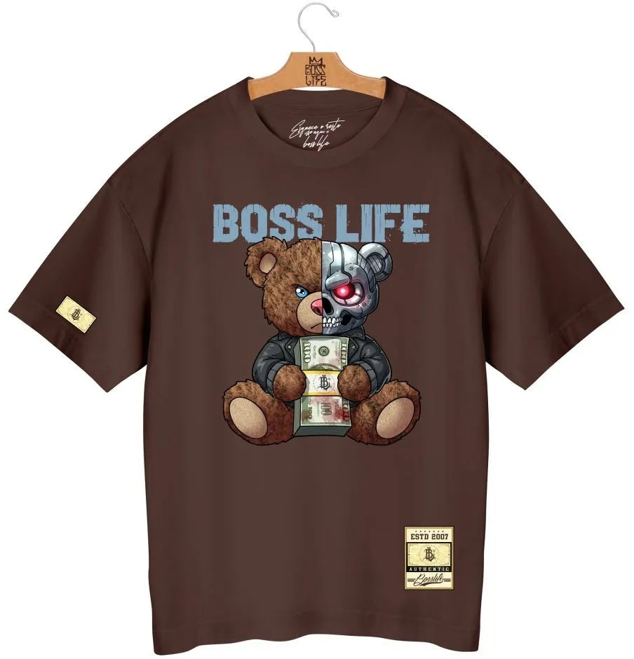 Camiseta Oversized Boss Life Teddy Cyber