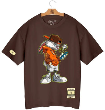 Camiseta Oversized Boss Life Bunny