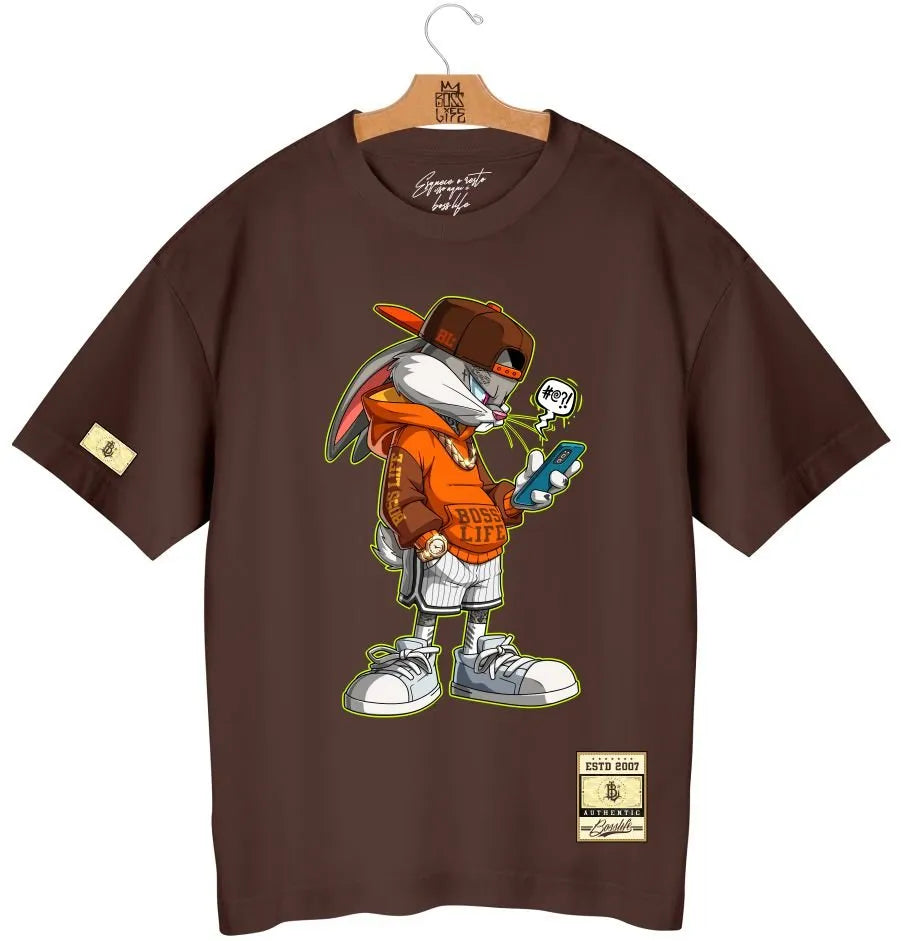 Camiseta Oversized Boss Life Bunny