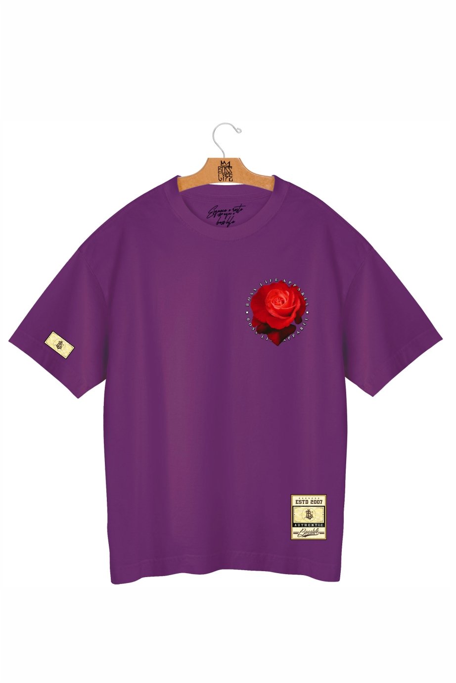 Camiseta Oversized Roses Frente e Costas