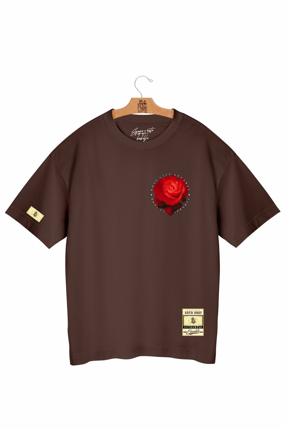 Camiseta Oversized Roses Frente e Costas