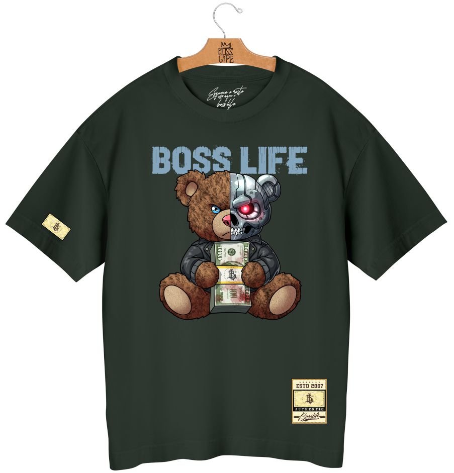 Camiseta Oversized Boss Life Teddy Cyber