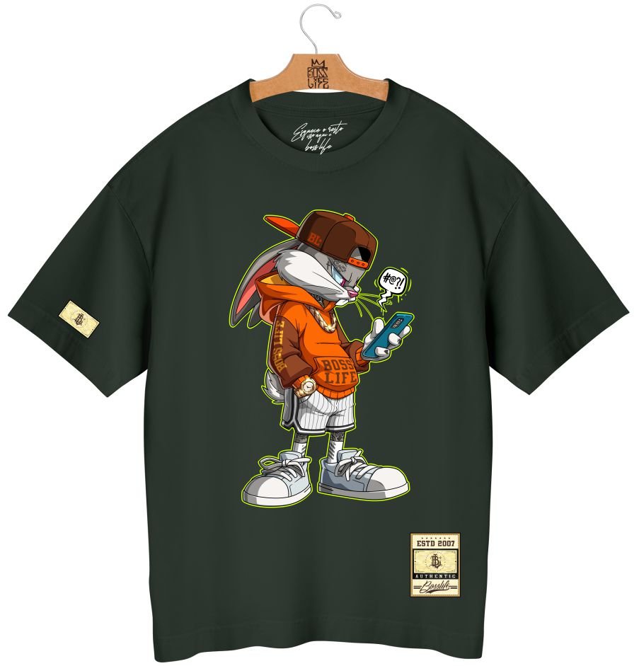 Camiseta Oversized Boss Life Bunny