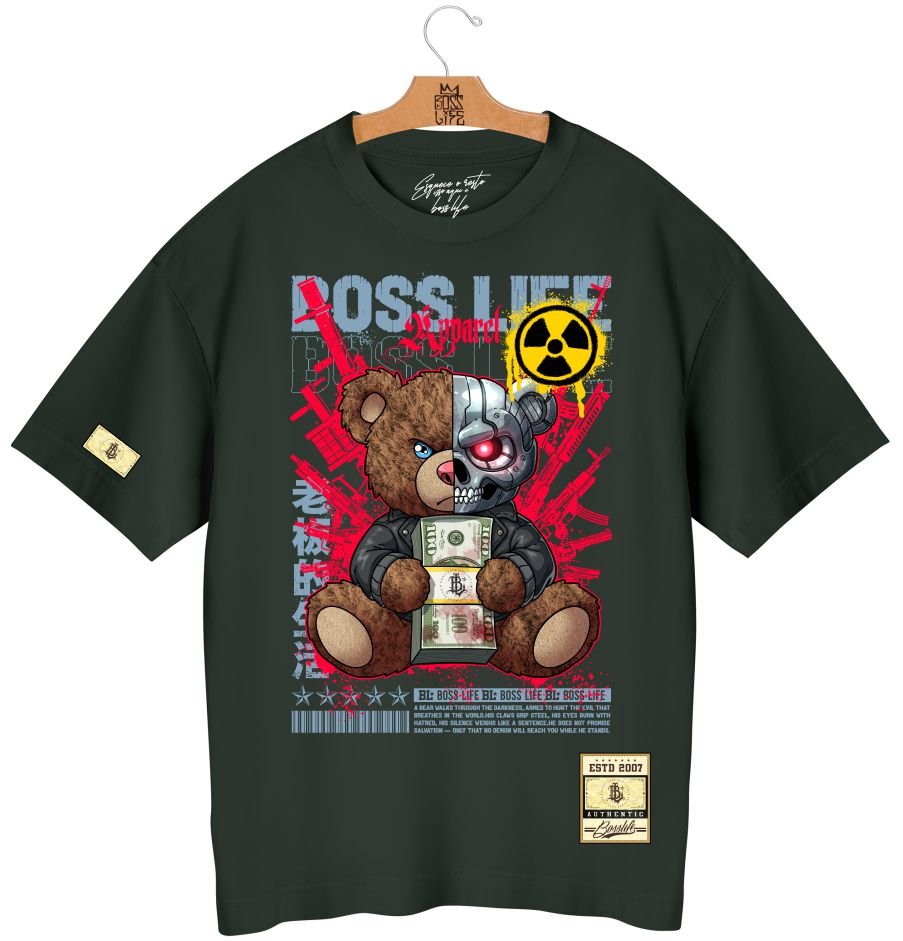 Camiseta Oversized Boss Life Teddy Cyber 3