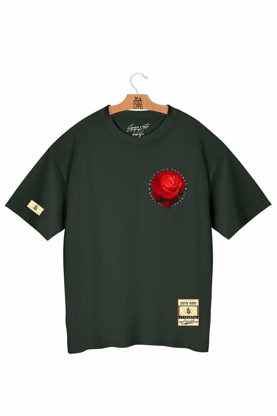 Camiseta Oversized Roses Frente e Costas