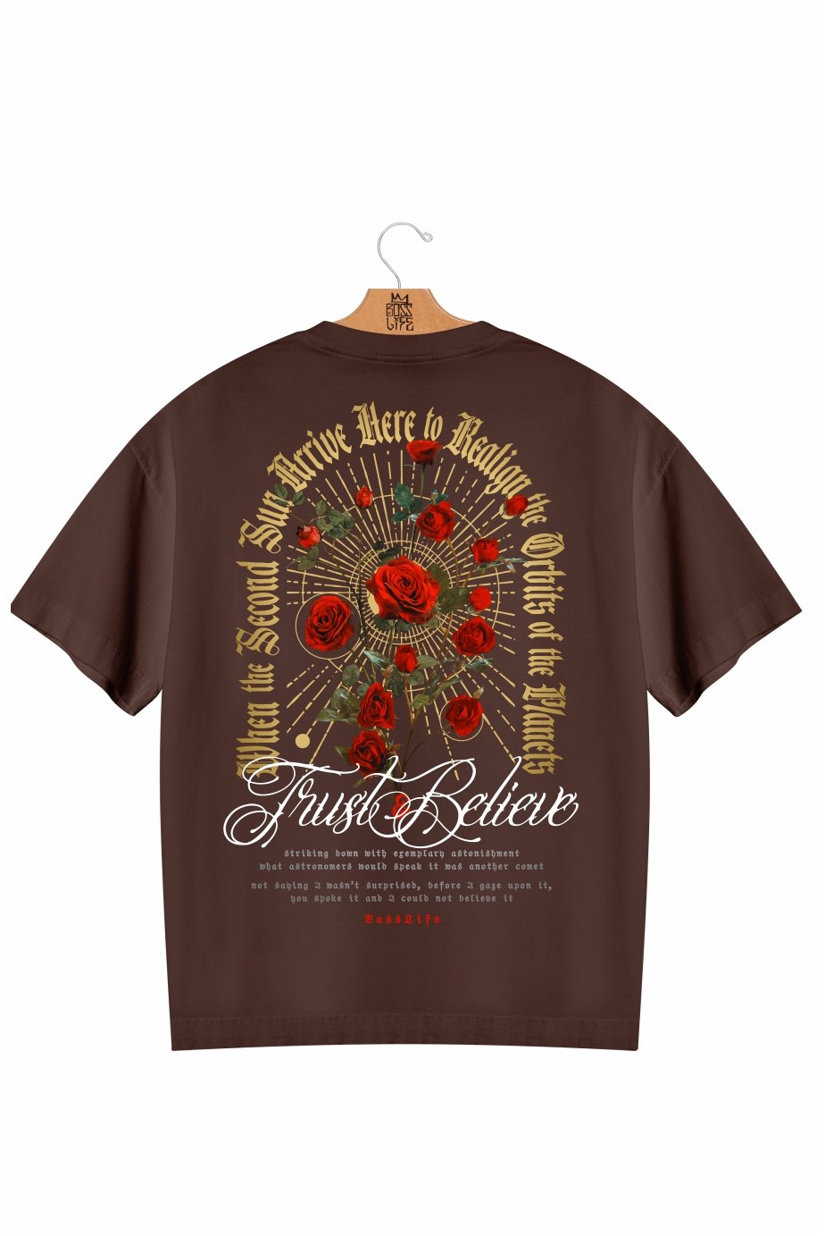Camiseta Oversized Roses Frente e Costas