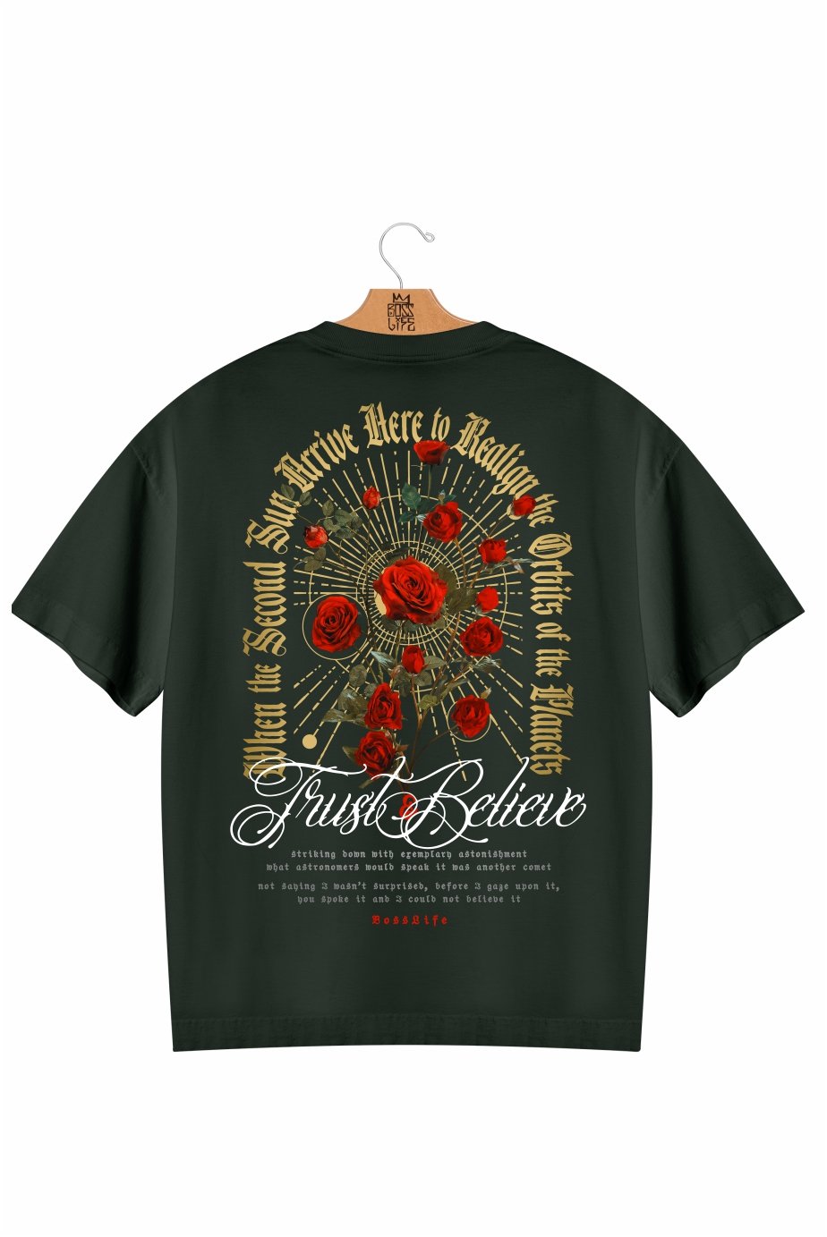 Camiseta Oversized Roses Frente e Costas