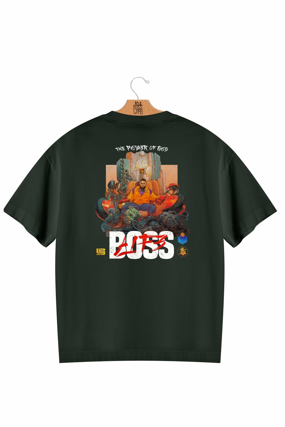 Camiseta Oversized Boss Moves Frente e Costas