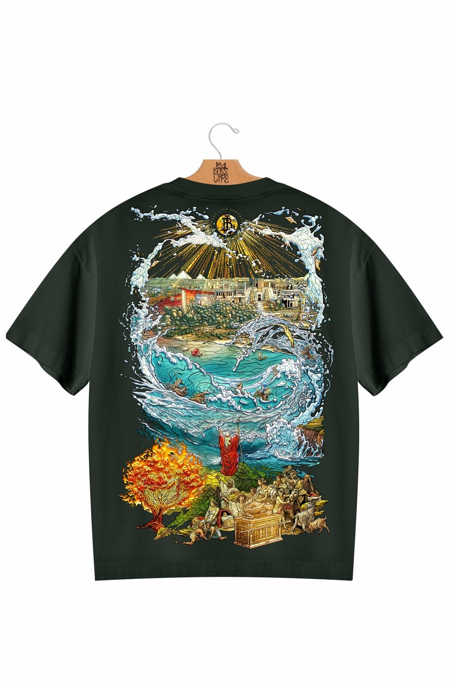 Camiseta Oversized Mar Vermelho Bl Faith Frente e Costas