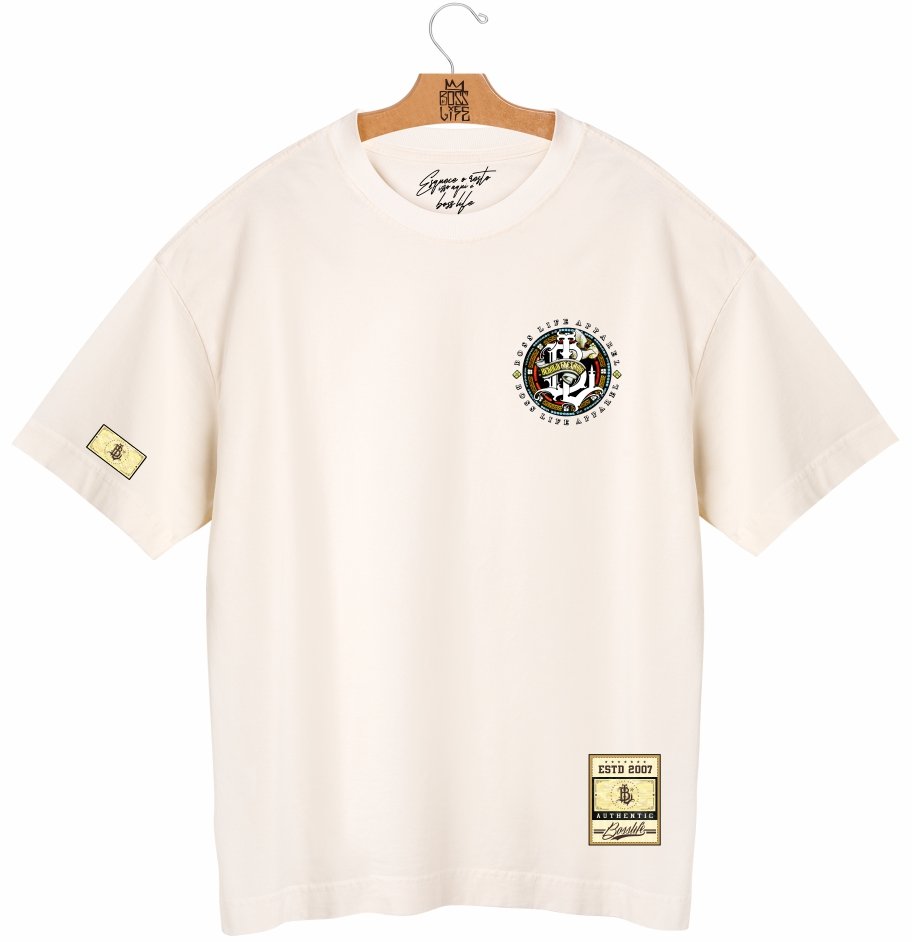 Camiseta Oversized Saint John BL Faith Frente e Costas