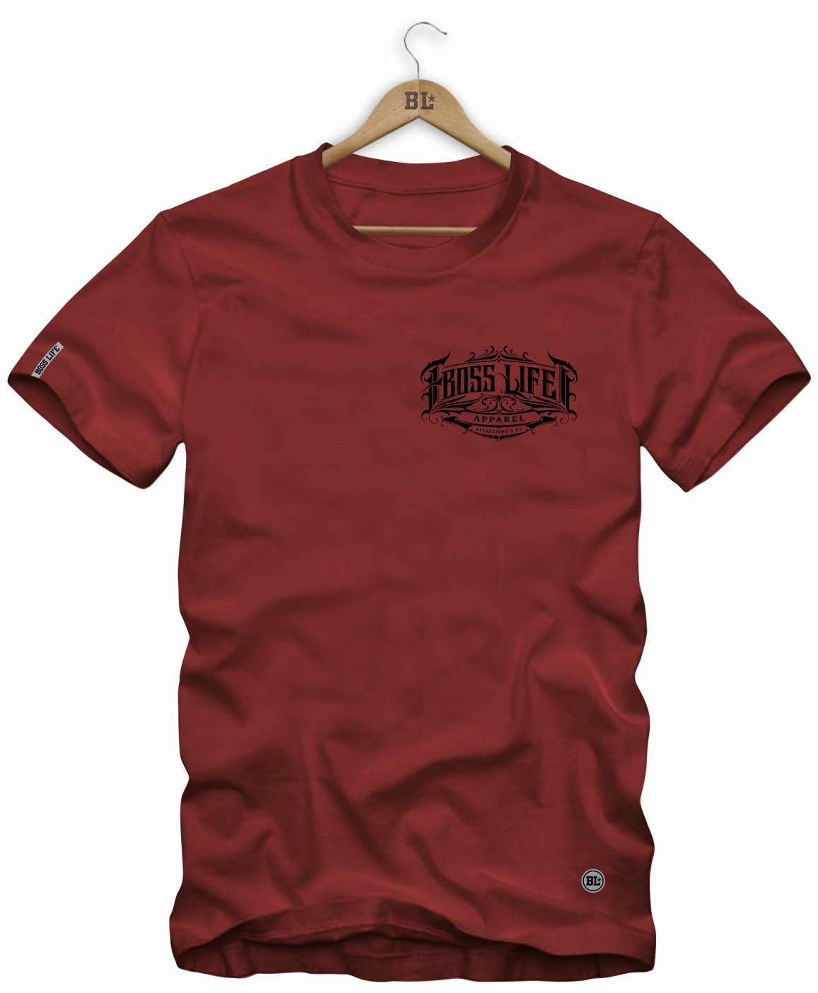 Camiseta Boss Life Signature Scroll – Frente e Costa