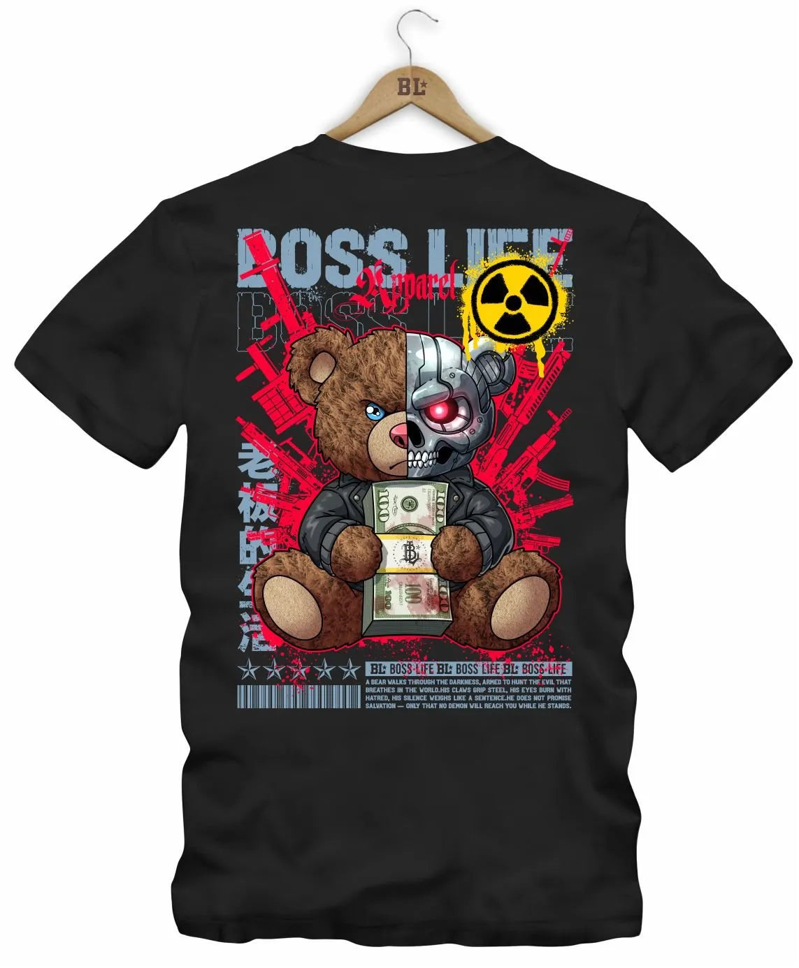 Camiseta Boss Life Teddy Cyber 3 Frente e Costas