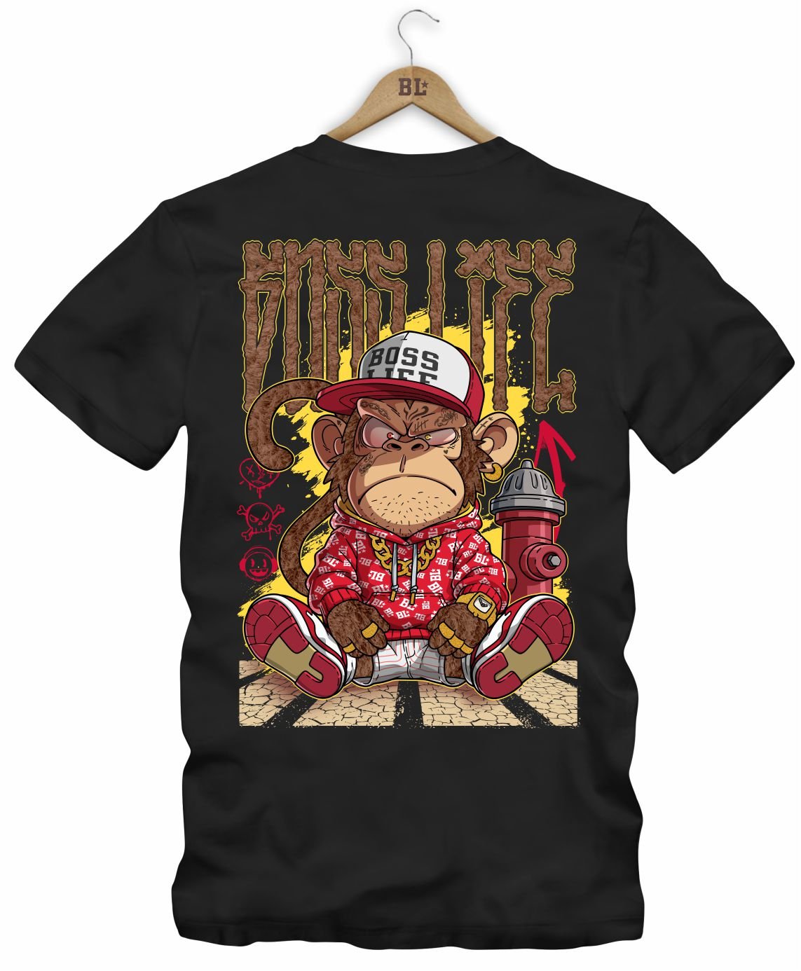 Camiseta Boss Life Style kong 2 Frente e Costas