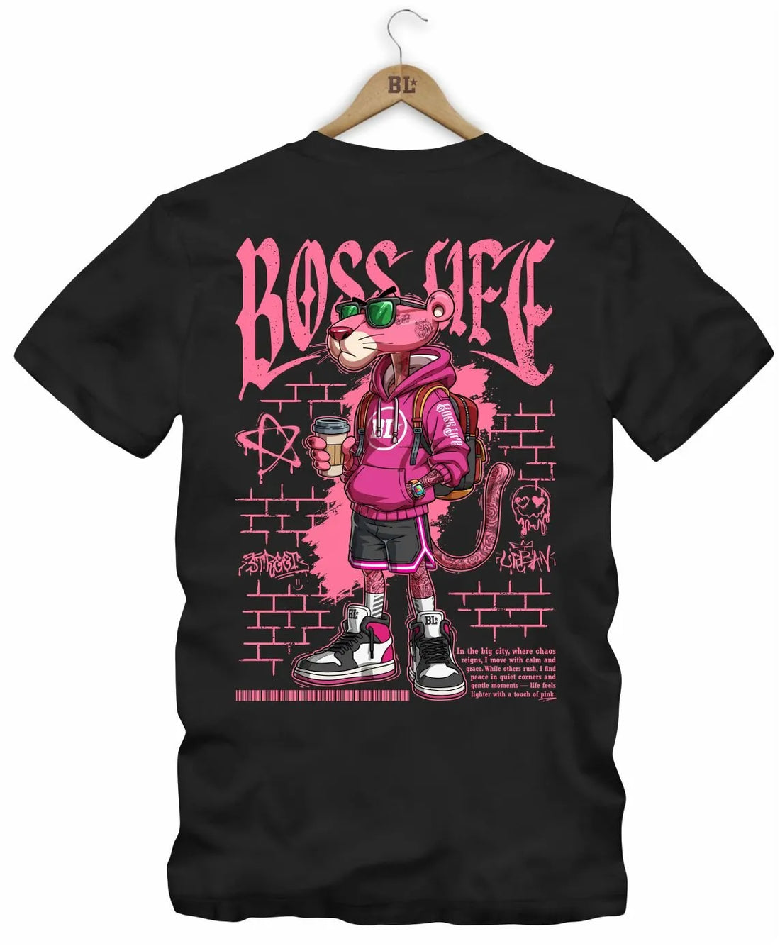 Camiseta Boss Life Style Panther 3 Frente e Costas