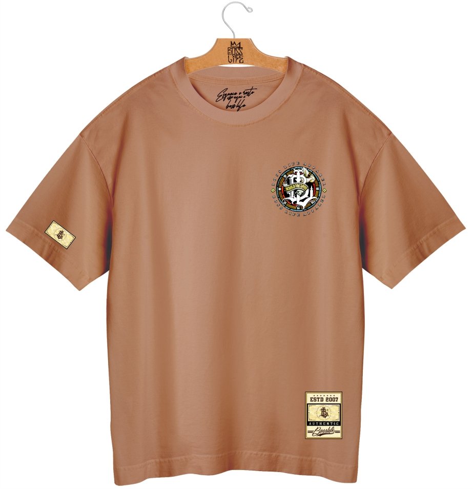 Camiseta Oversized Saint John BL Faith Frente e Costas