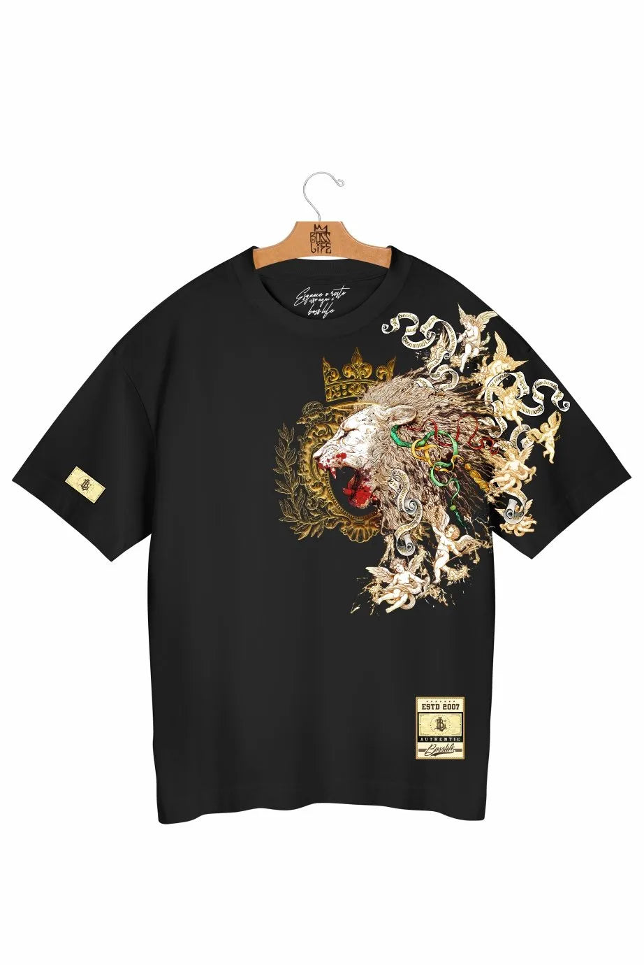 Camiseta Oversized Boss Life Golden Roar BL Faith