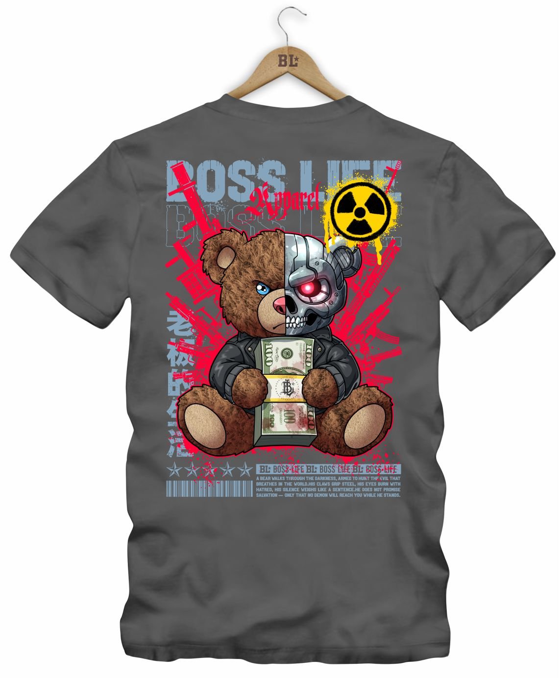 Camiseta Boss Life Teddy Cyber 3 Frente e Costas