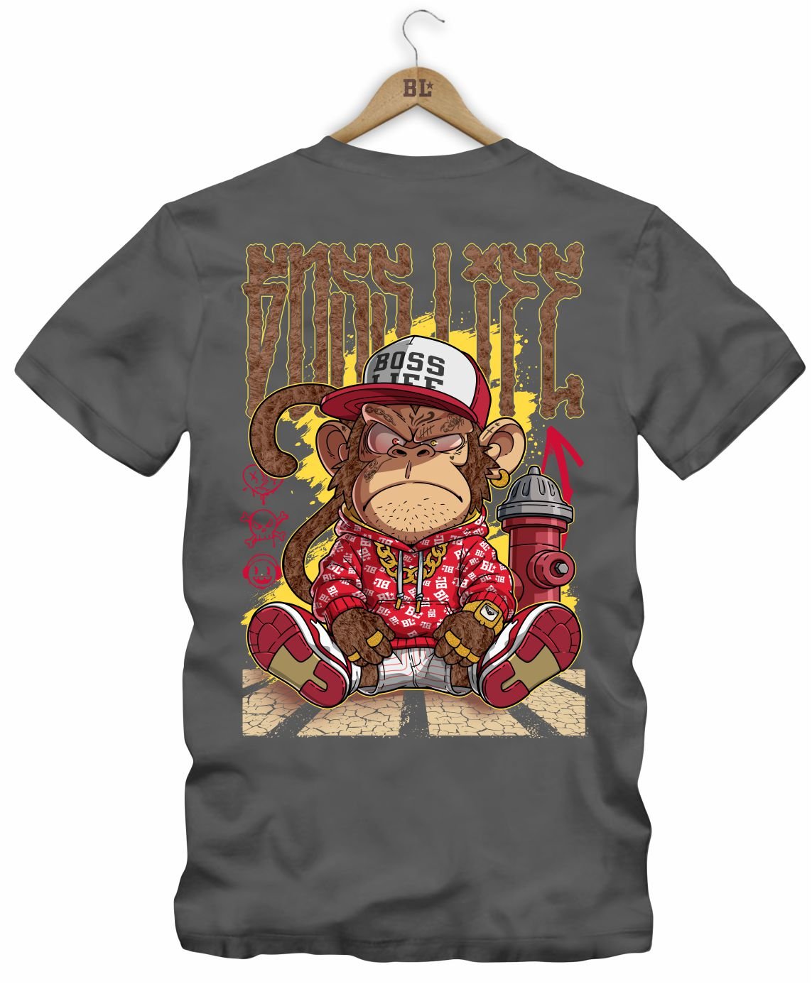 Camiseta Boss Life Style kong 2 Frente e Costas