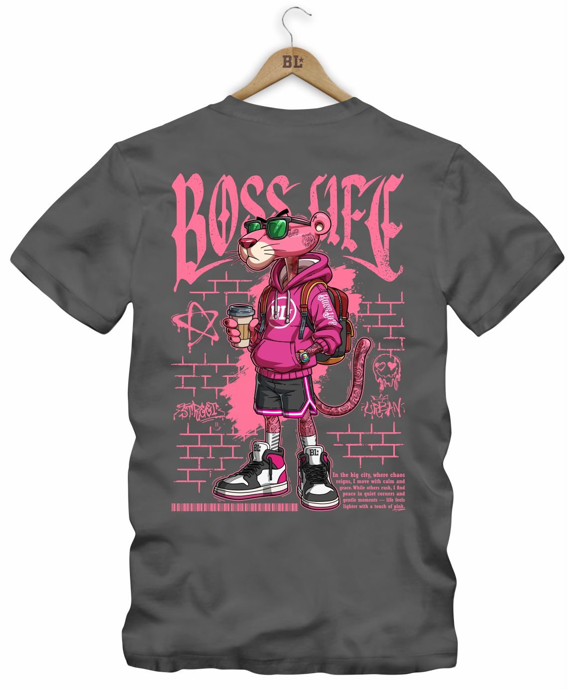 Camiseta Boss Life Style Panther 3 Frente e Costas