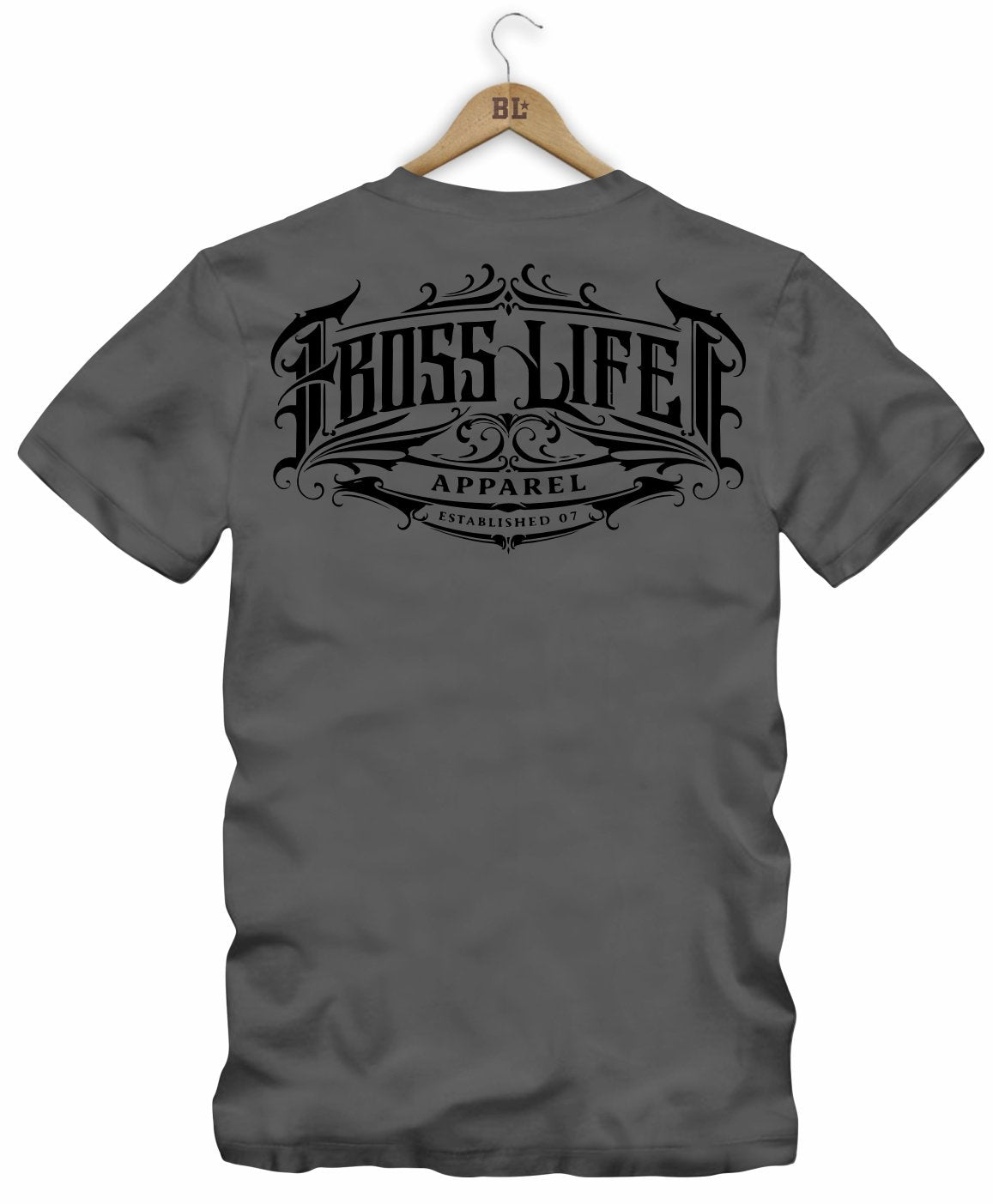 Camiseta Boss Life Signature Scroll – Frente e Costa
